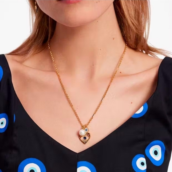 🔹️Kate Spade 🔹️Evil Eye All Seeing Cluster Pendant [$128 Msrp] - Picture 5 of 6